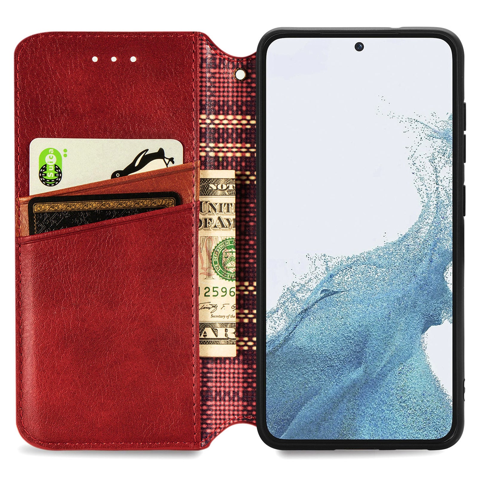 For Samsung Galaxy S23 Full Coverage PU Leather Rhombus Imprinted Cover Magnetic Auto-absorbed Stand Wallet Folio Flip Phone Case For Samsung Galaxy S23 Full Coverage PU Leather Rhombus Imprinted Cover Magnetic Auto-absorbed Stand Wallet Folio Flip Phone Case